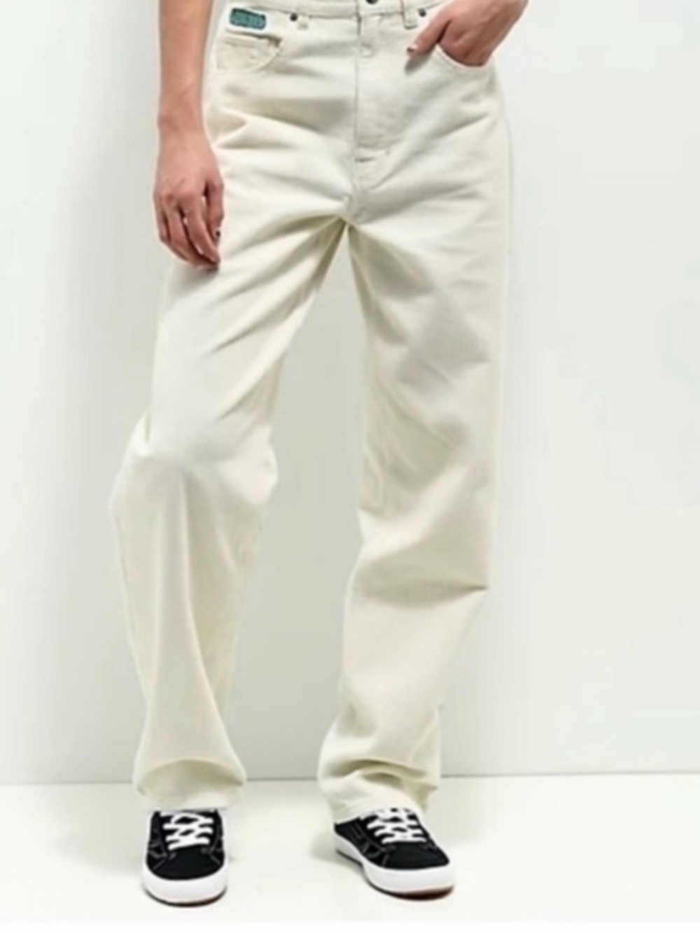 Empyre Tori Off White Corduroy Baggy Skate Pants